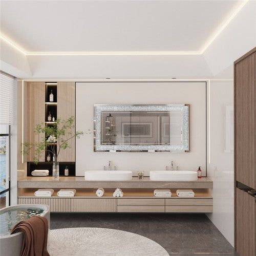 1.2M Oversized Luxury Decorative Wall Mirror Crushed Diamond Full Length Mirror