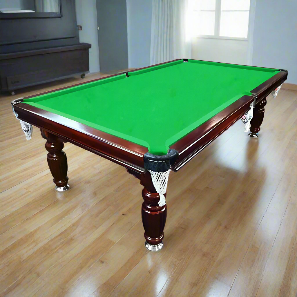 Eeeza 8FT Walnut Slate Pool Table – Classic Look with Full Accessories for Home or Lounge