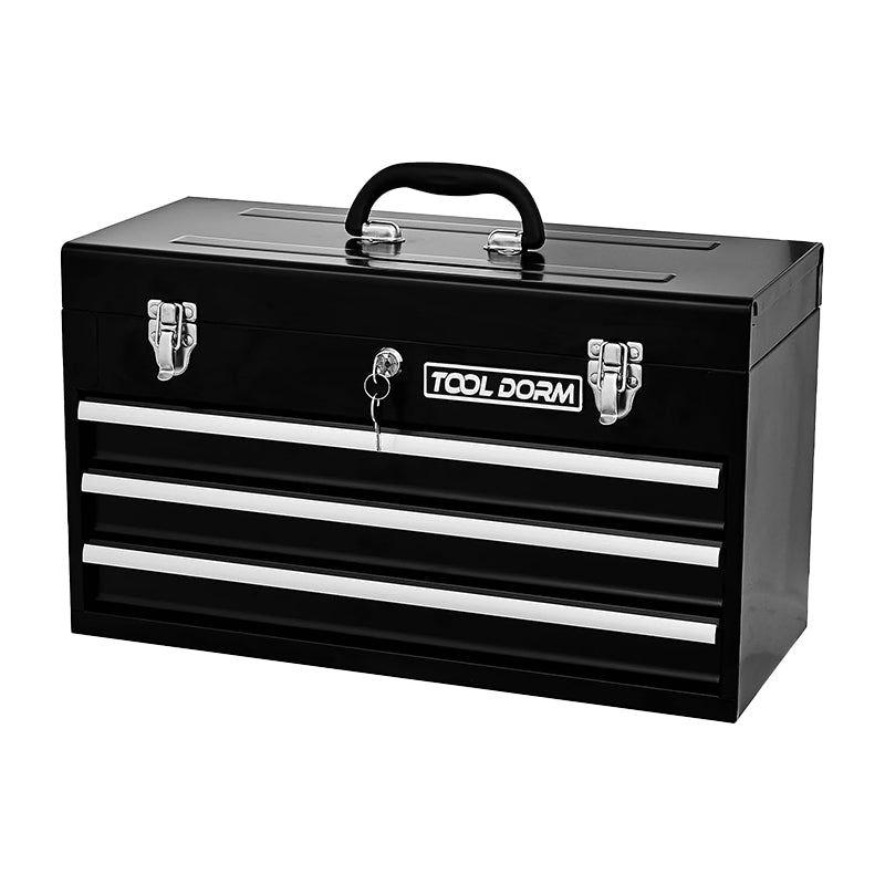 Metal Tool Box with 3 Drawes Portable Steel Metal Tool Box