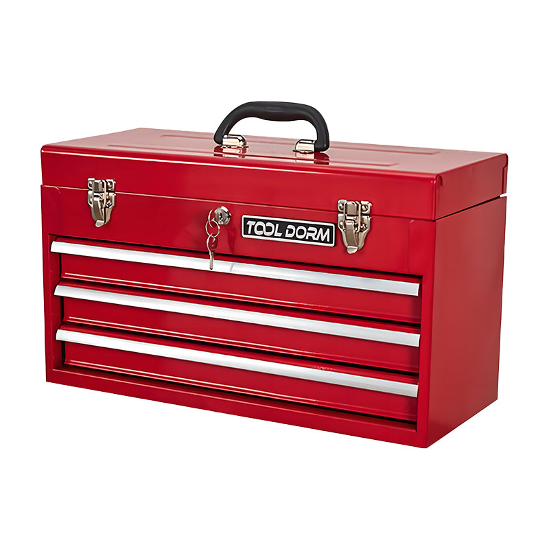 Metal Tool Box with 3 Drawes Portable Steel Metal Tool Box