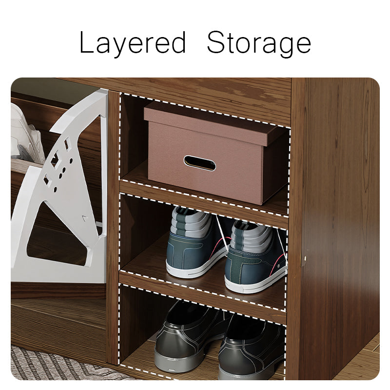 Multi-Functional Sit-On Shoe Cabinet