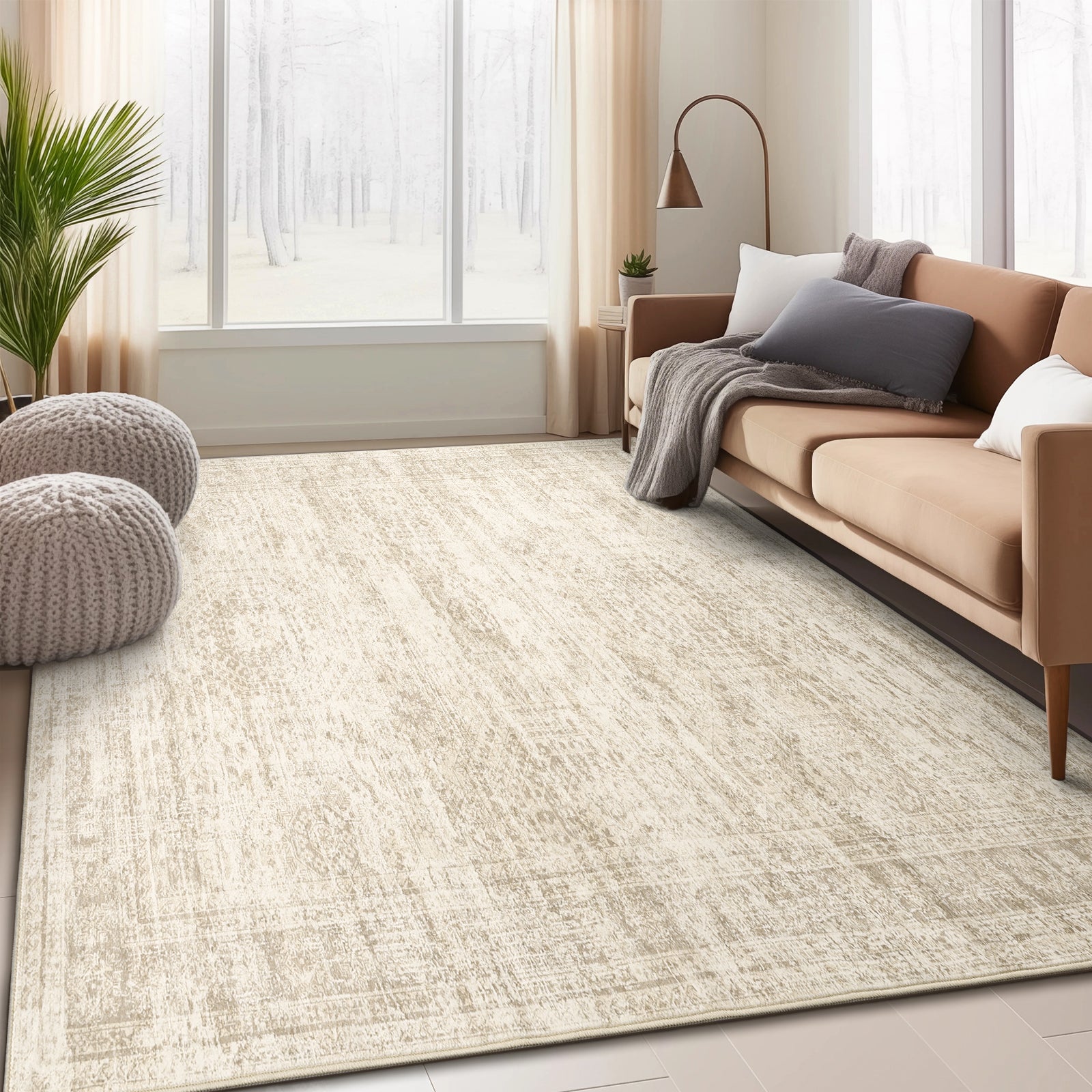 1pc Area Rug for Living Room Washable Rugs Non Slip Indoor Floor Carpet Foldable Large Soft Area Rug