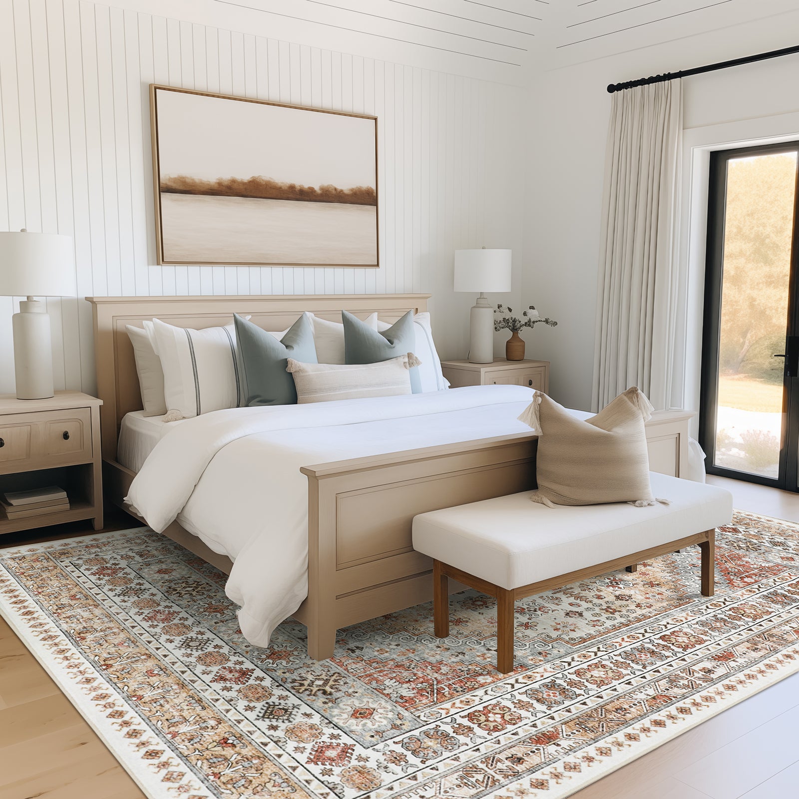 1pc Area Rug for Living Room Washable Rugs Non Slip Indoor Floor Carpet Foldable Large Soft Area Rug