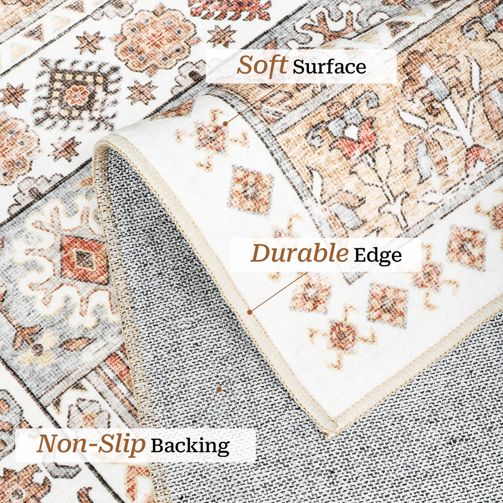 1pc Area Rug for Living Room Washable Rugs Non Slip Indoor Floor Carpet Foldable Large Soft Area Rug