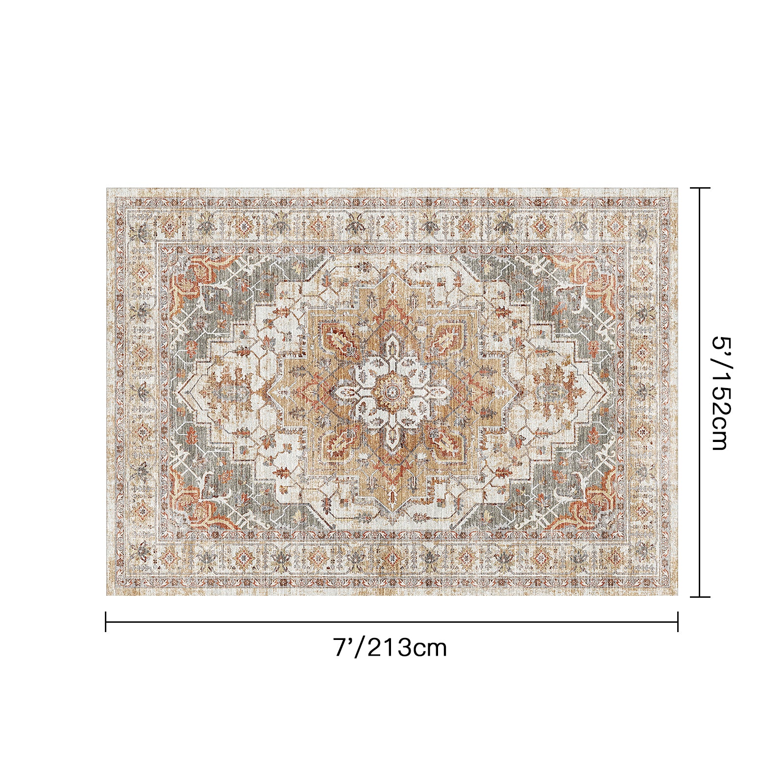 1pc Area Rug for Living Room Washable Rugs Non Slip Indoor Floor Carpet Foldable Large Soft Area Rug