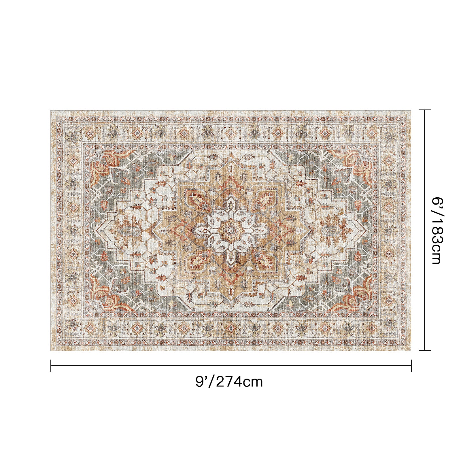 1pc Area Rug for Living Room Washable Rugs Non Slip Indoor Floor Carpet Foldable Large Soft Area Rug