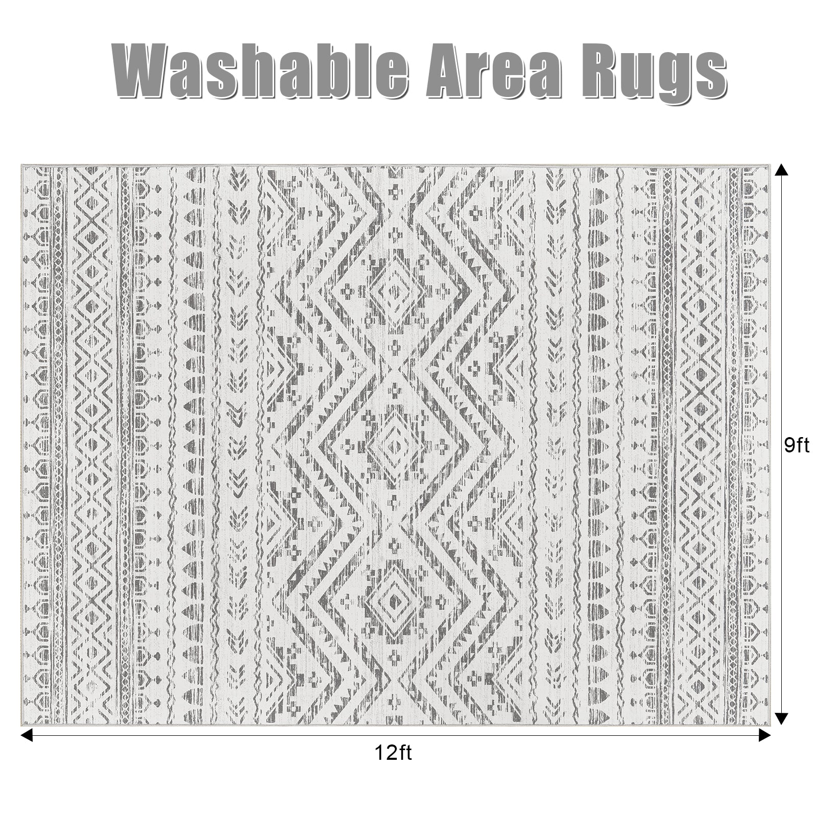 1pc Area Rug for Living Room Washable Rugs Non Slip Indoor Floor Carpet Foldable Large Soft Area Rug