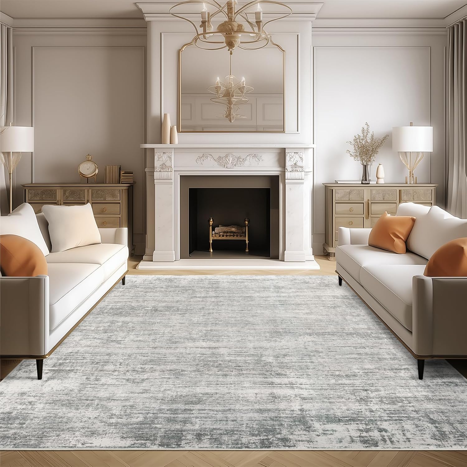 1pc Area Rug for Living Room Washable Rugs Non Slip Indoor Floor Carpet Foldable Large Soft Area Rug