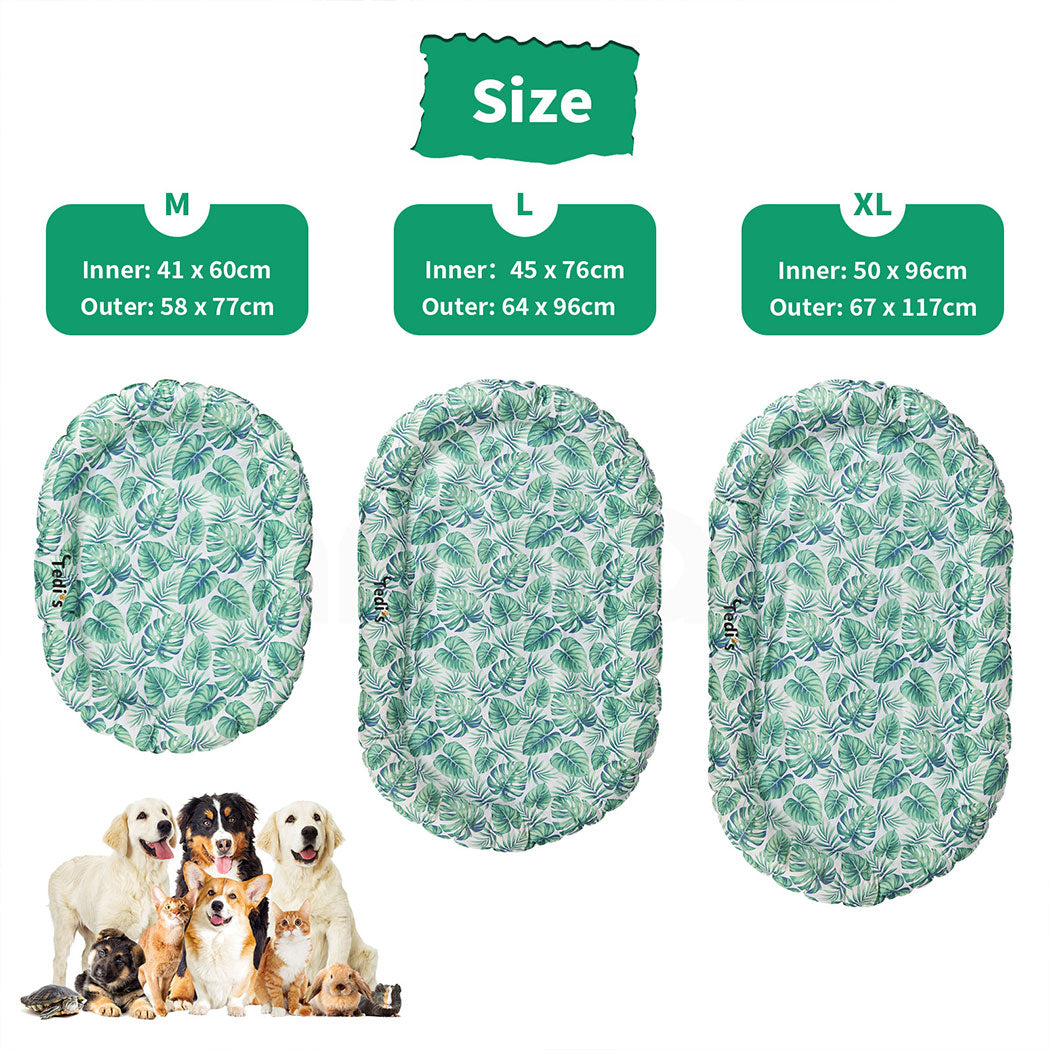 Tedi's Dog Cooling Mat for Dogs,Outdoor Cooling Dog Bed Waterproof with Pillow,Non-toxic Gel