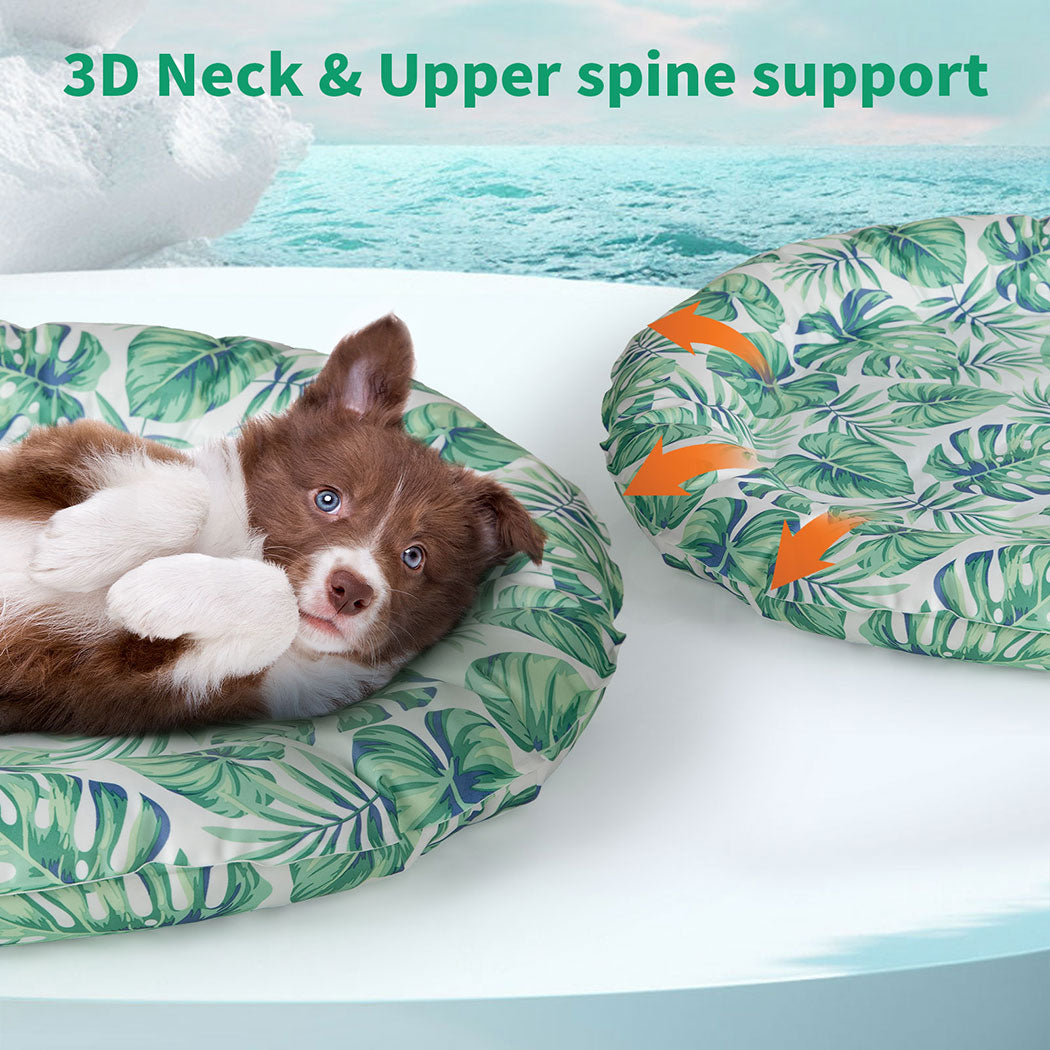 Tedi's Dog Cooling Mat for Dogs,Outdoor Cooling Dog Bed Waterproof with Pillow,Non-toxic Gel