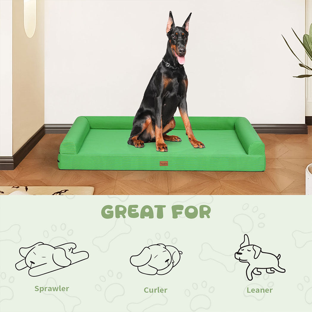 Tedi’s Waterproof Orthopedic Dog Bed Calming Pet Beds Washable Removable Cover Portable Handle