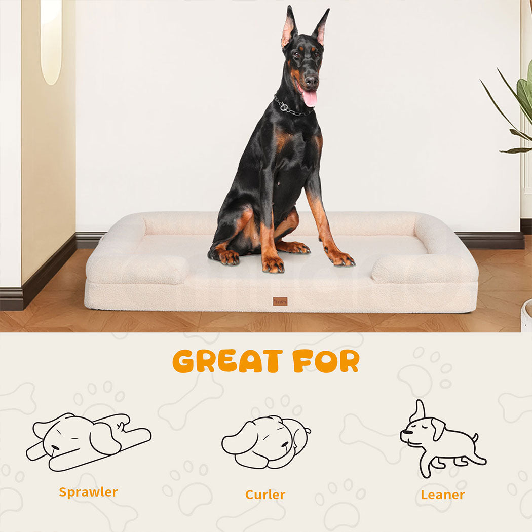 Tedi’s Orthopedic Dog Bed Pet Calming Mat Memory Foam Removable Washable Portable