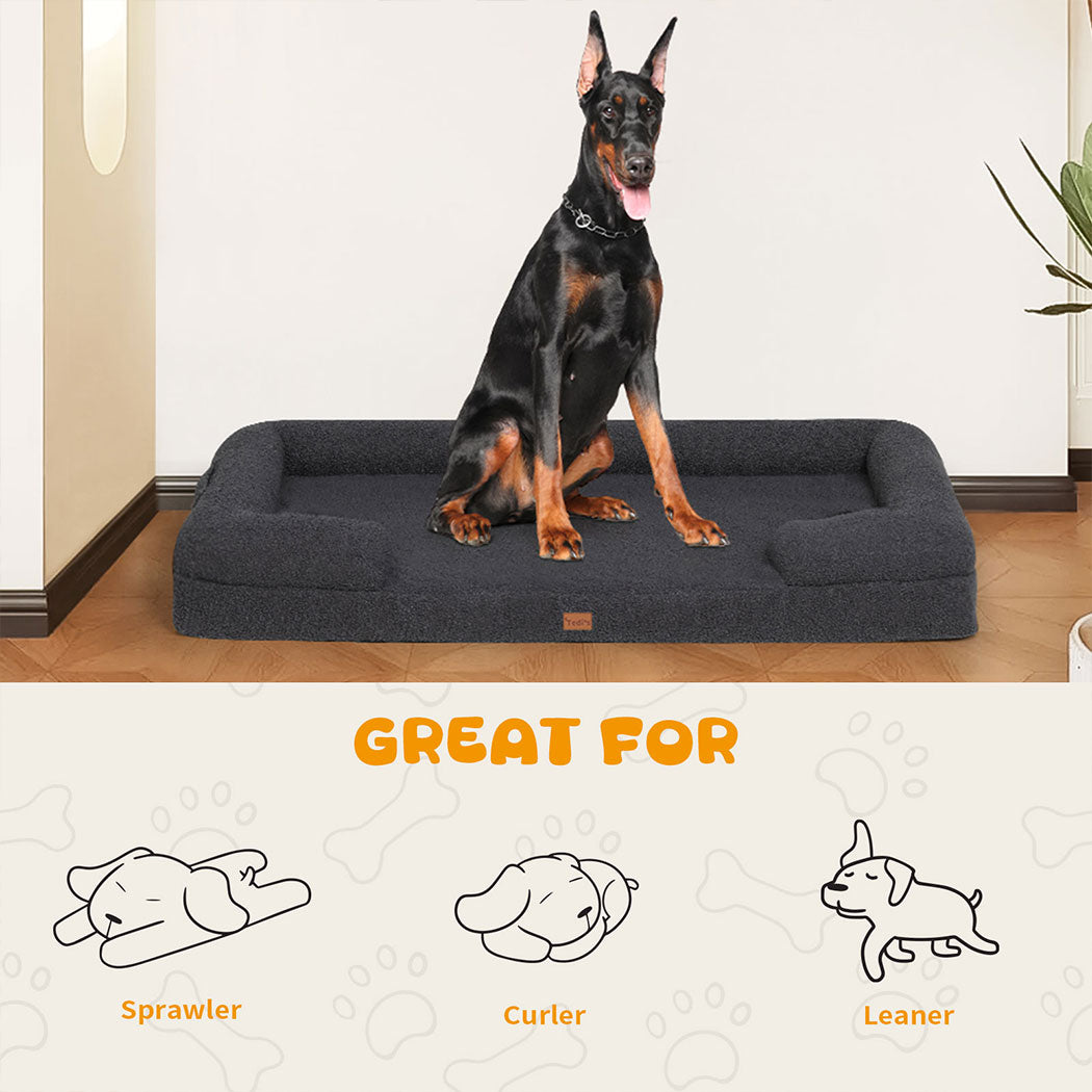 Tedi’s Orthopedic Dog Bed Pet Calming Mat Memory Foam Removable Washable Portable