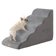 Tedi's 5-Teirs Dog Stairs Ramp for Bed Couch Sofa Steps Removable Washable Portable Foam