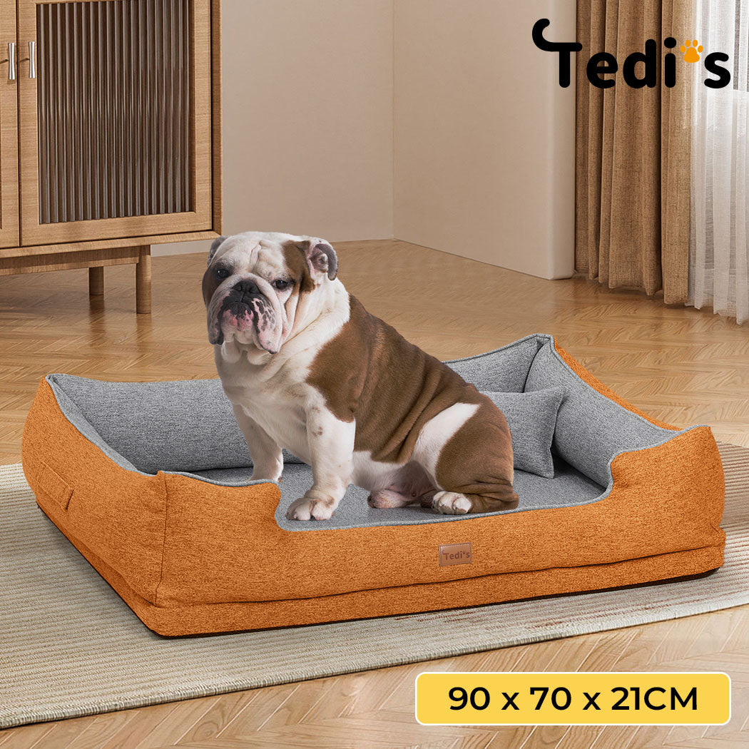 Tedi’s Orthopedic Dog Bed Pet Calming Mat Memory Foam Removable Washable Portable