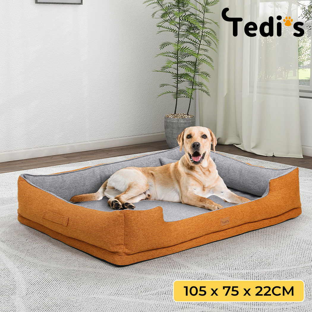 Tedi’s Orthopedic Dog Bed Pet Calming Mat Memory Foam Removable Washable Portable