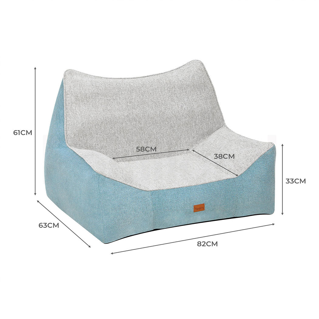 Tedi’s Pet Sofa Inflatable Dog Bed Cat Couch Washable Portable Removable Outdoor Blue