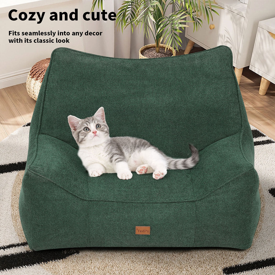 Tedi’s Pet Sofa Inflatable Dog Bed Cat Couch Washable Portable Removable Outdoor Green