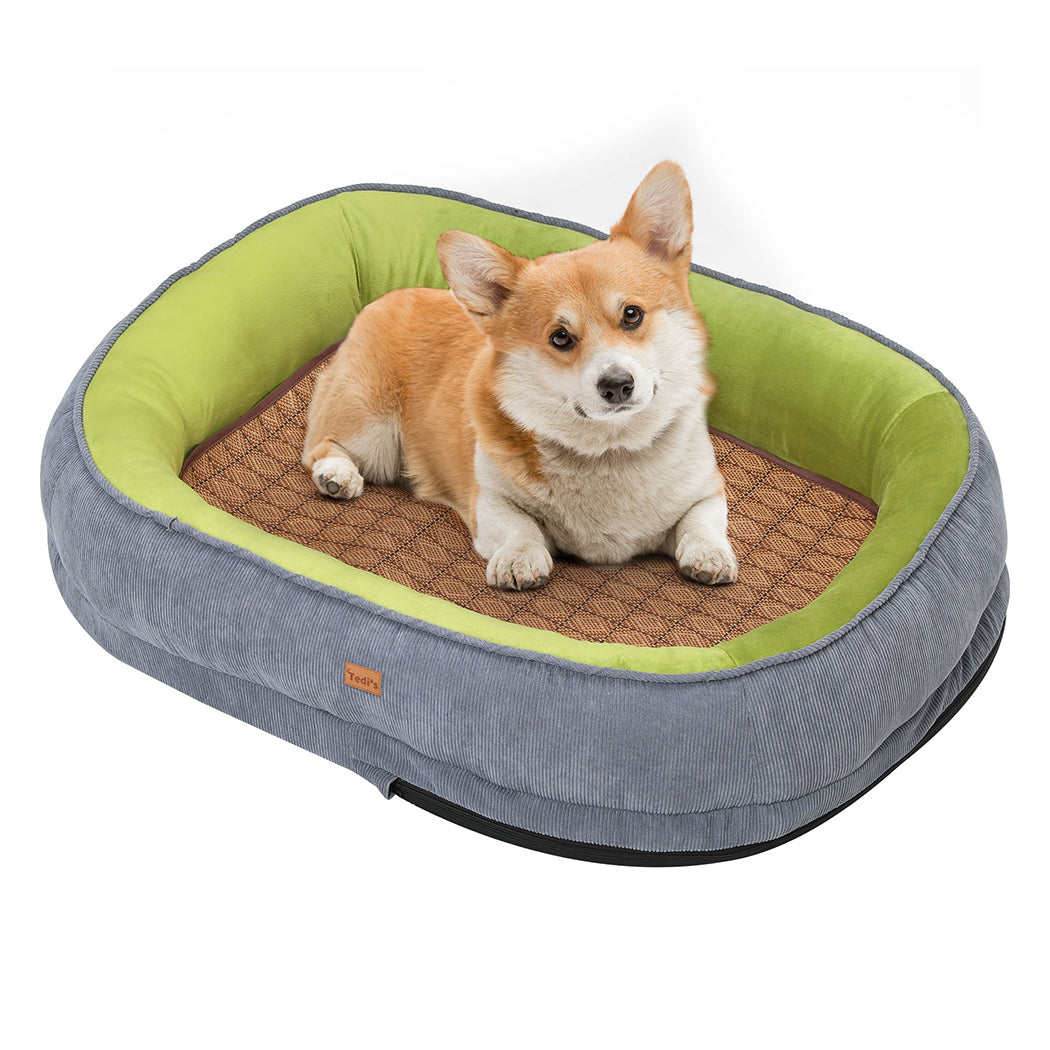 Tedi’s Orthopedic Dog Bed Pet Calming Mat Memory Foam Removable Washable Waterproof Inner
