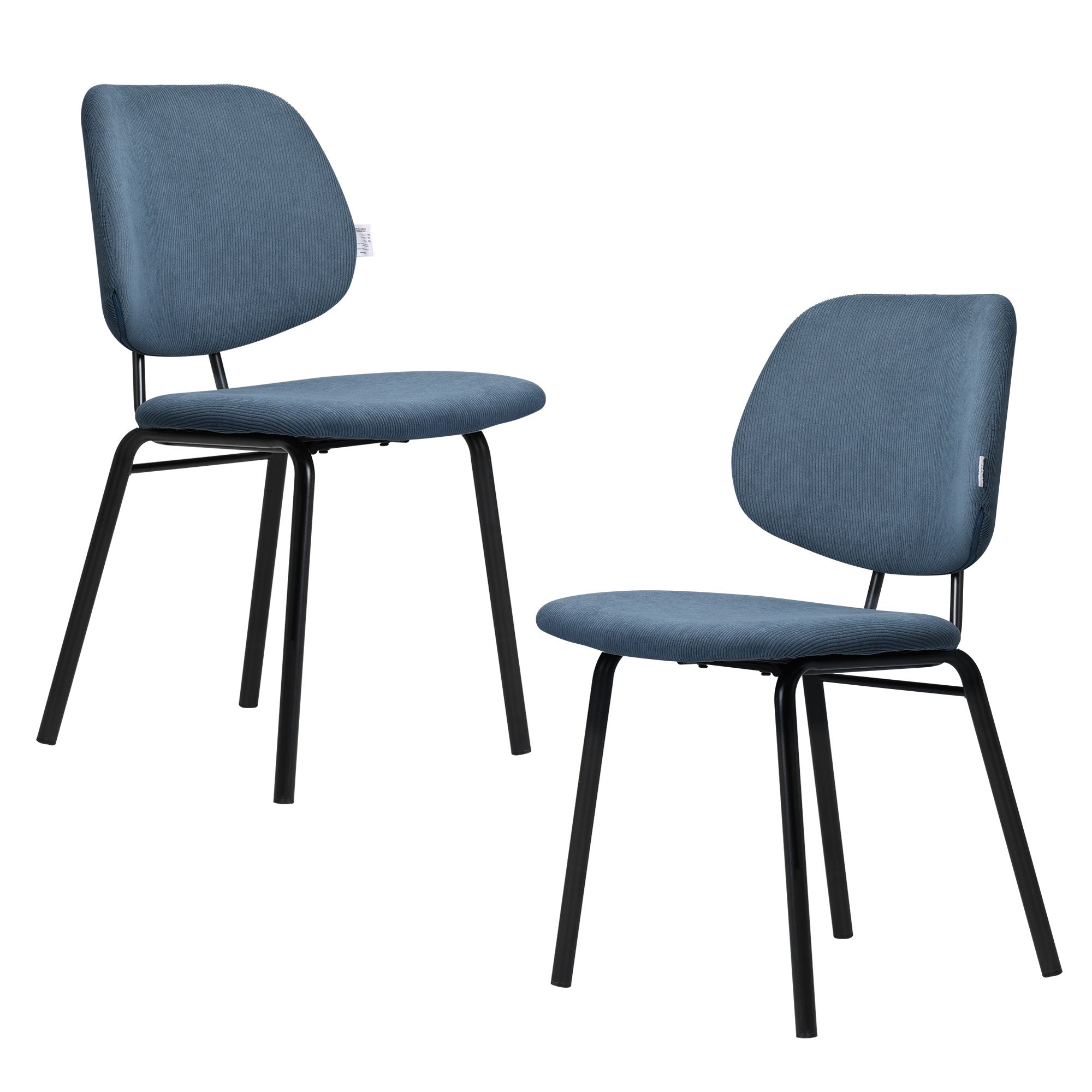 Familand 2x Dining Chairs Upholstered Padded Seat Kitchen Living Room Chair Blue