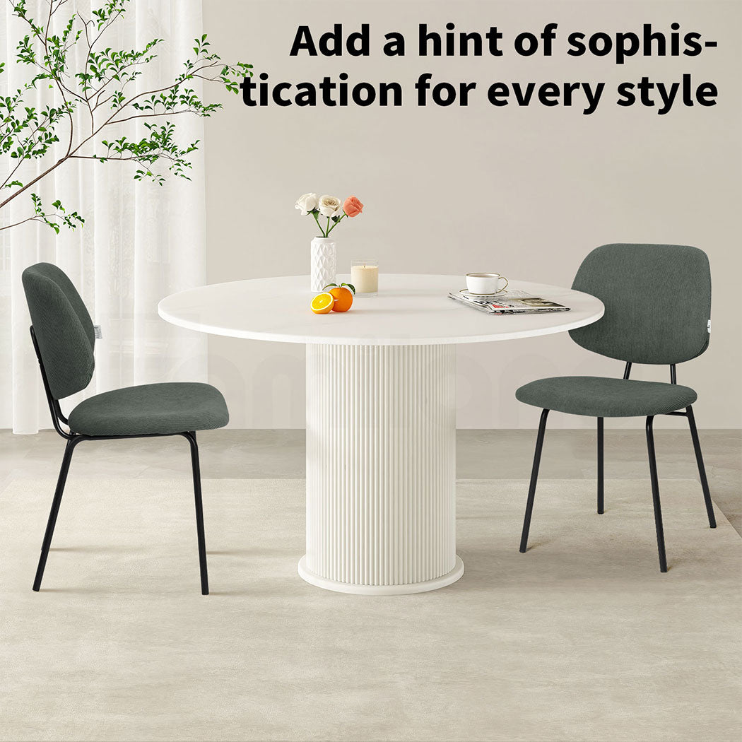 Familand 2x Dining Chairs Upholstered Padded Seat Kitchen Living Room Chair