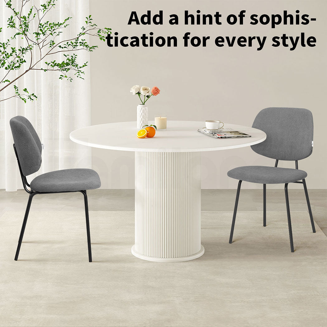 Familand 2x Dining Chairs Upholstered Padded Seat Kitchen Living Room Chair