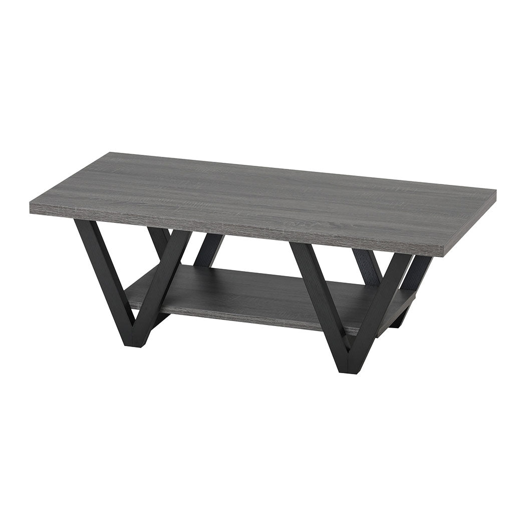 Familand Rectangular Coffee Table Storage Wooden Middle Centra Table Living Room Dark Grey