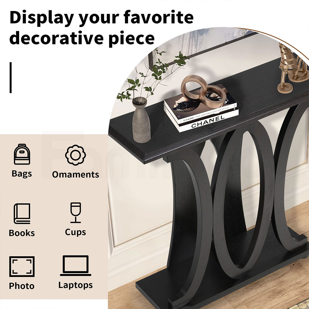 Familand 91.5cm Wooden Console Hallway Table - Entryway Tables Behind Sofa Couch for Living Room