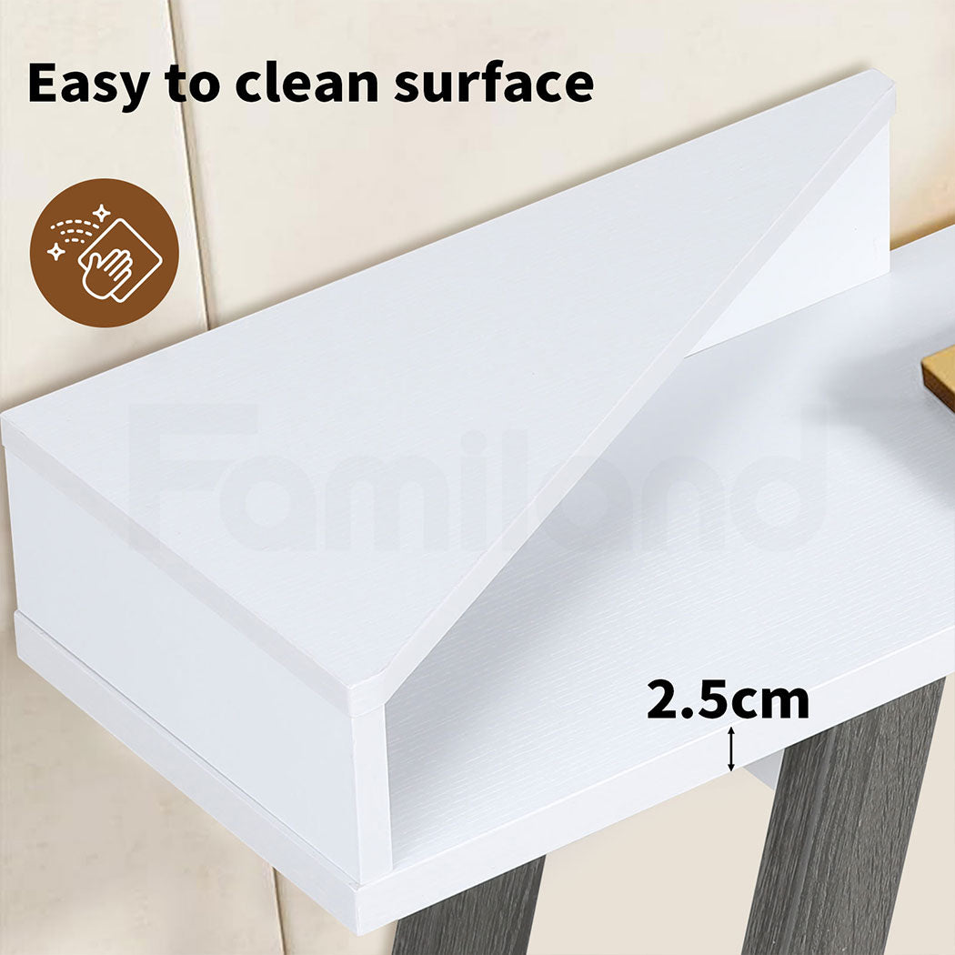 Familand 3-teirs Storage Shelves Wooden Console Hallway Table - Entryway Tables Behind Sofa Couch