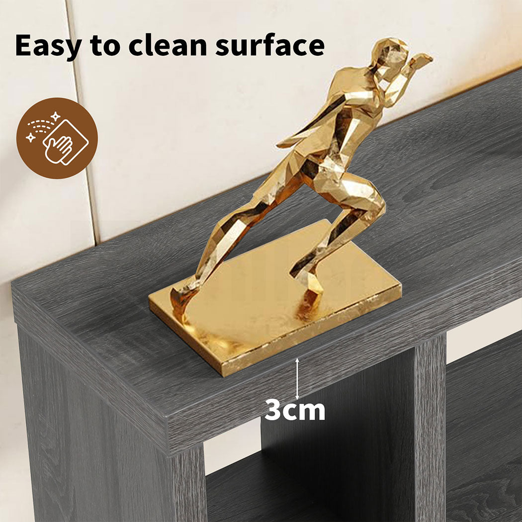 Familand 111cm Wooden Console Hallway Table with 4-teirs Ample Storage Shelves- Entryway Tables