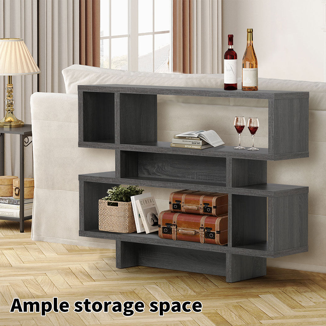 Familand 111cm Wooden Console Hallway Table with 4-teirs Ample Storage Shelves- Entryway Tables