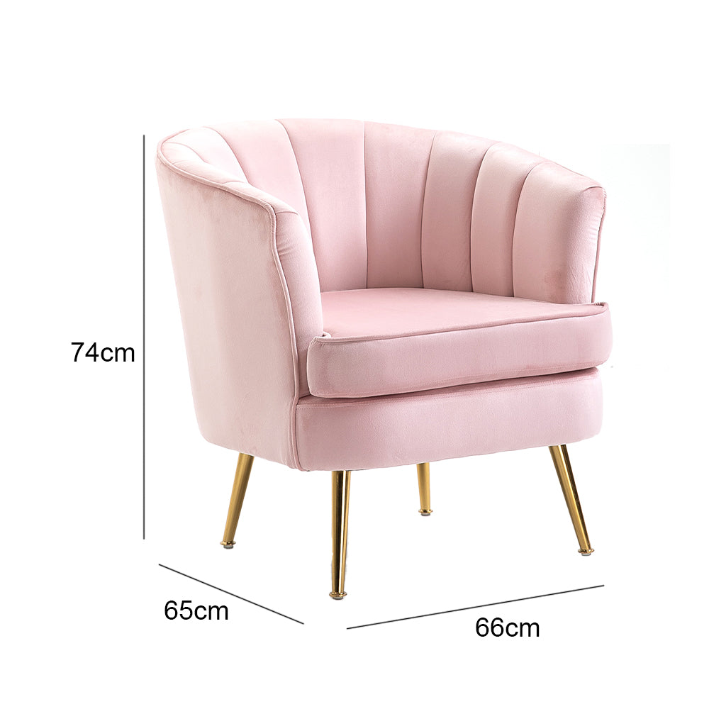 Fashion Leisure Velvet Fabric Armchair