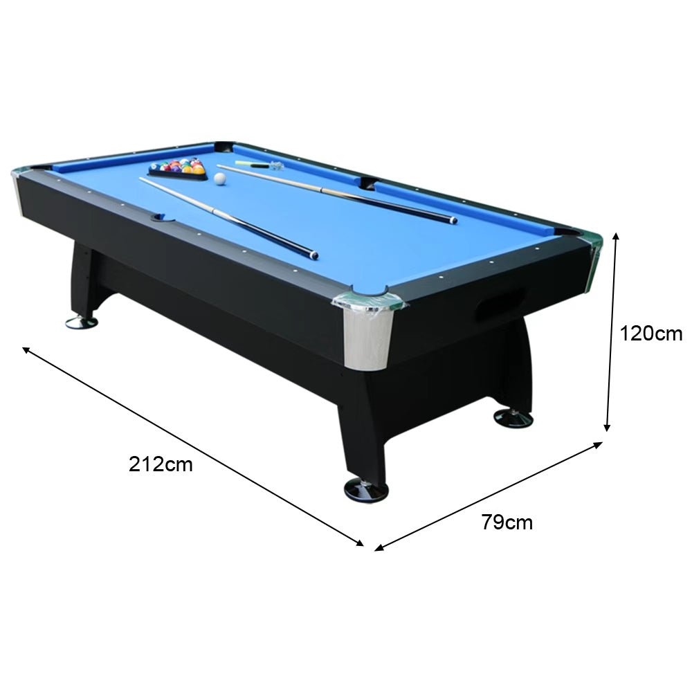 7Ft billiard table(BLUE),Velvet tablecloth,with accessories