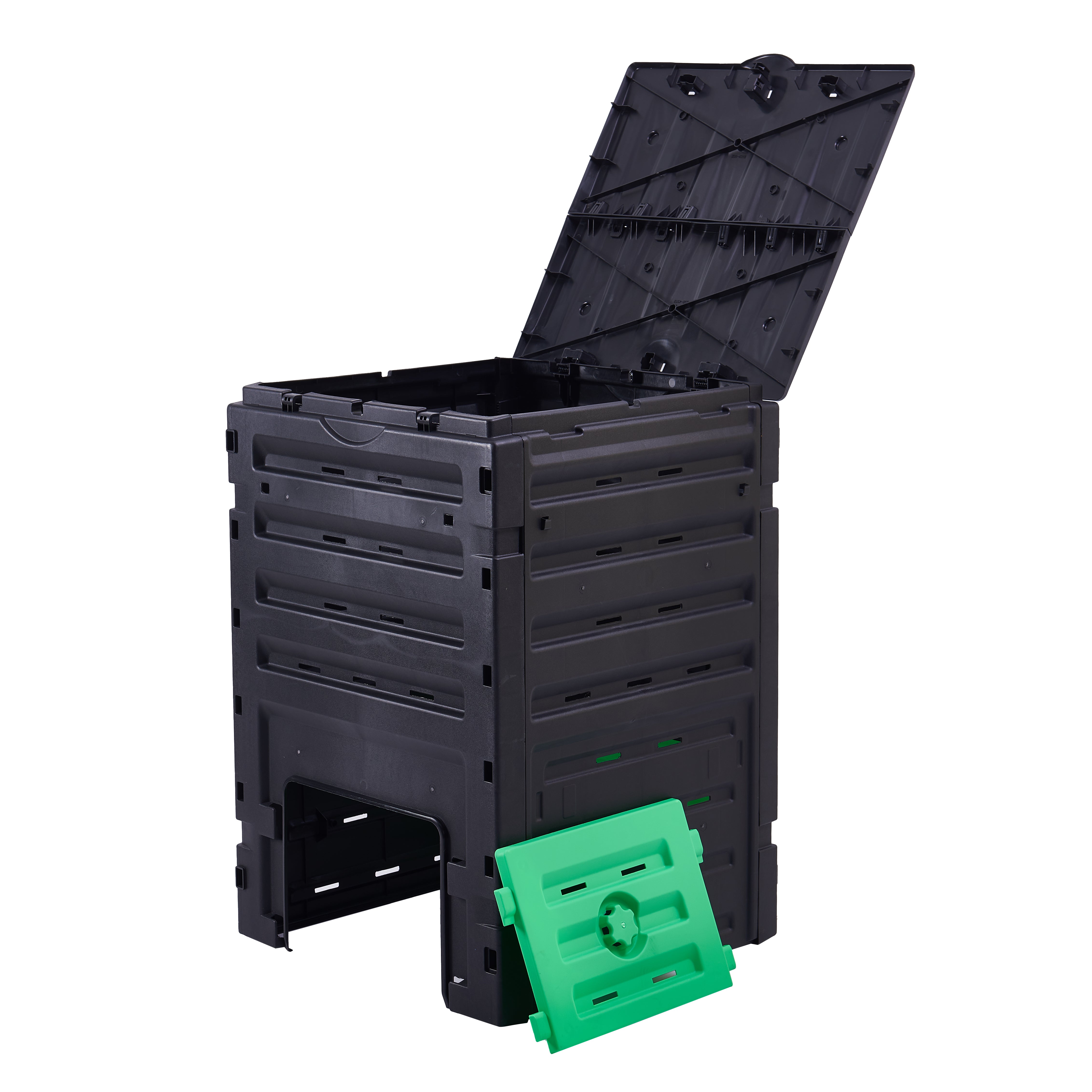 Modern Outdoor Compost Bin – Durable Plastic Weatherproof Composter for Efficient Garden Waste Recyc