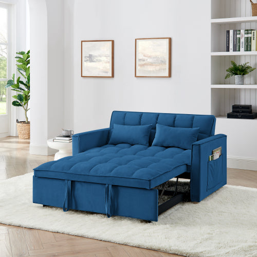Fashionable modern and multi-functional foldable velvet sofa bed
