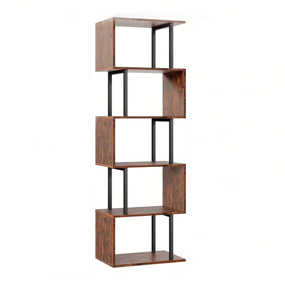 Industrial Vintage Multifunctional Storage Shelf: Sturdy Metal & Wood Construction, Ideal for Office