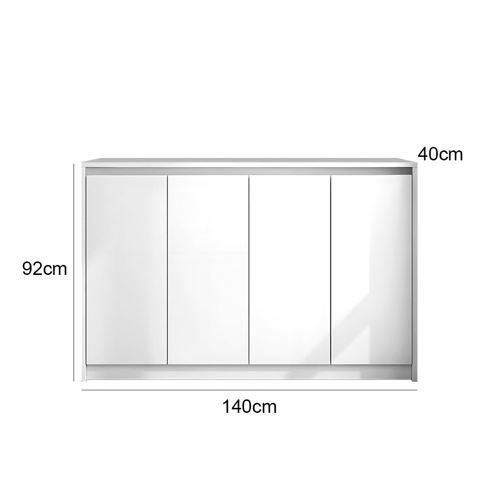 140cm JUKEY Multi-Functional Storage Cabinet Simple Sideboard; Large Capacity Shoe Cabinet - White
