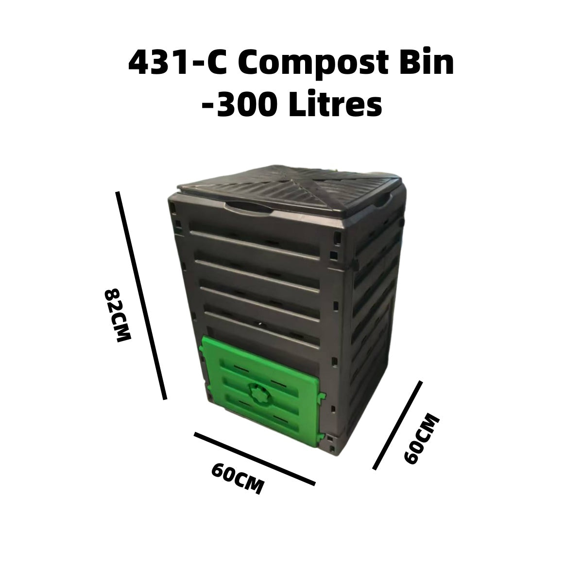 Modern Outdoor Compost Bin – Durable Plastic Weatherproof Composter for Efficient Garden Waste Recyc