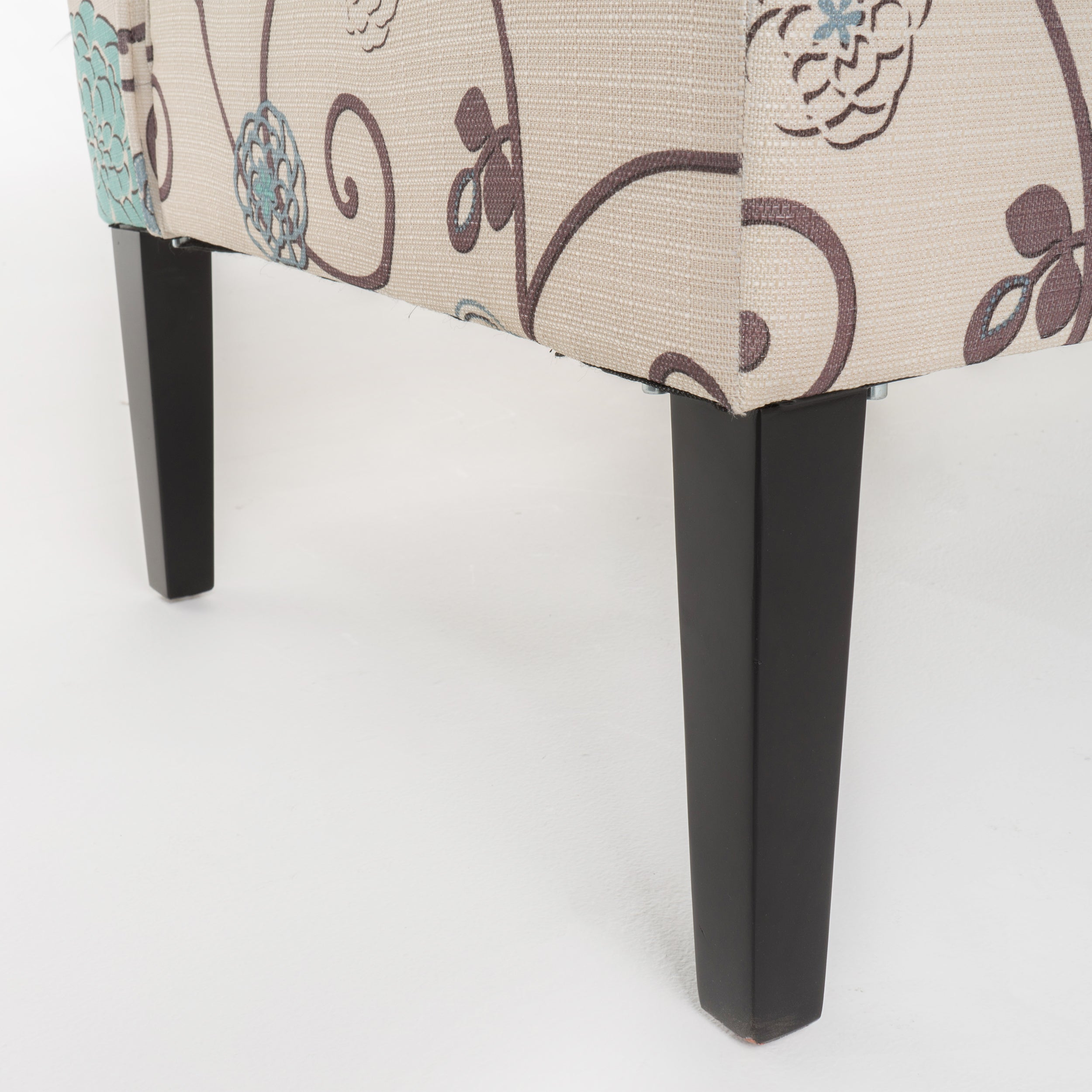 Mid - Century Modern Style Beige Fabric Tufted Loveseat