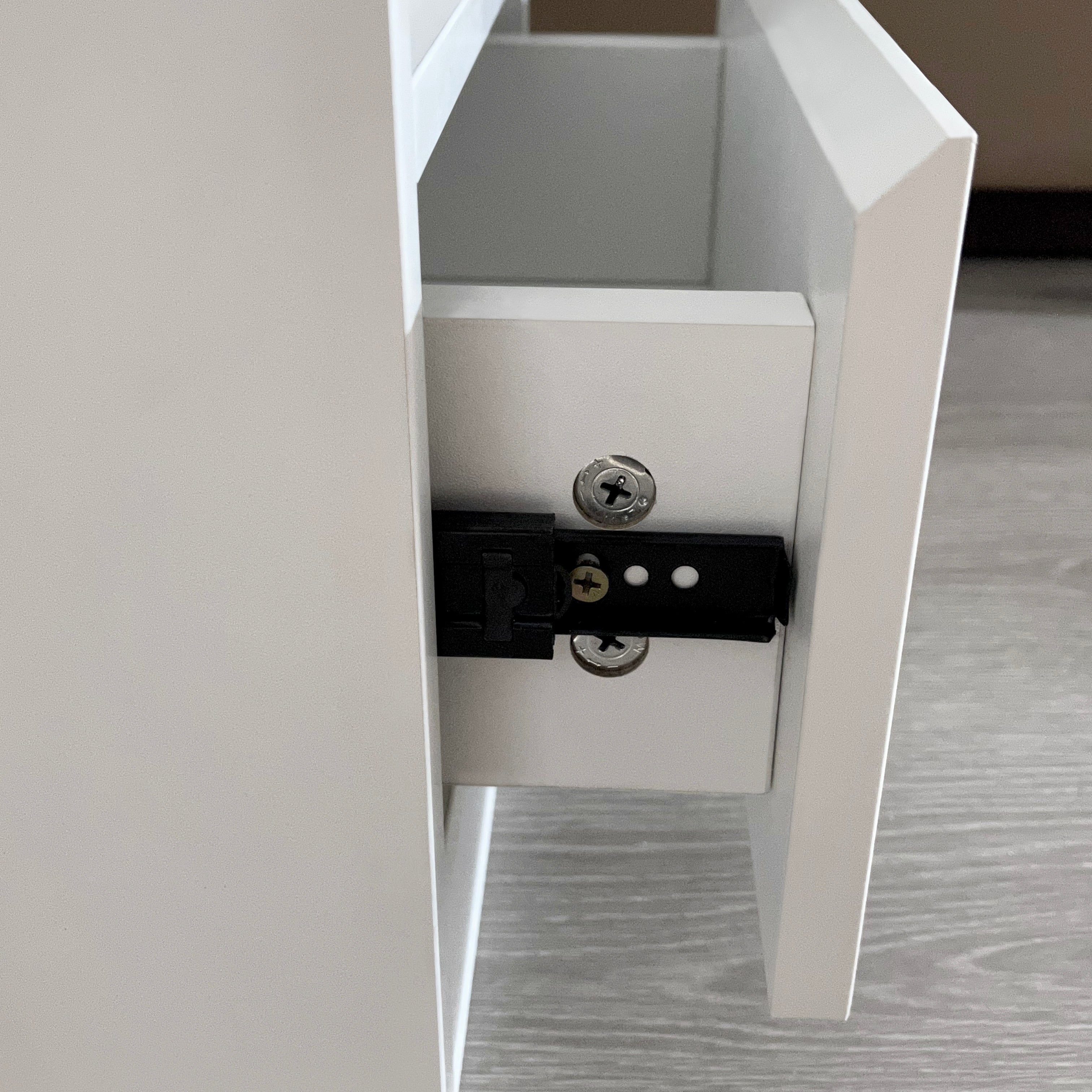 JUKEY Open-Style Bedside Table with Drawer - White 32*30*41cm