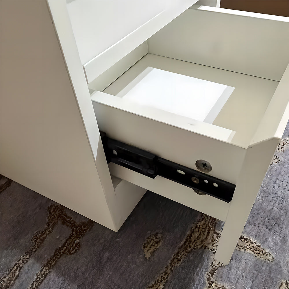JUKEY Open-Style Bedside Table with Drawer - White 32*30*41cm