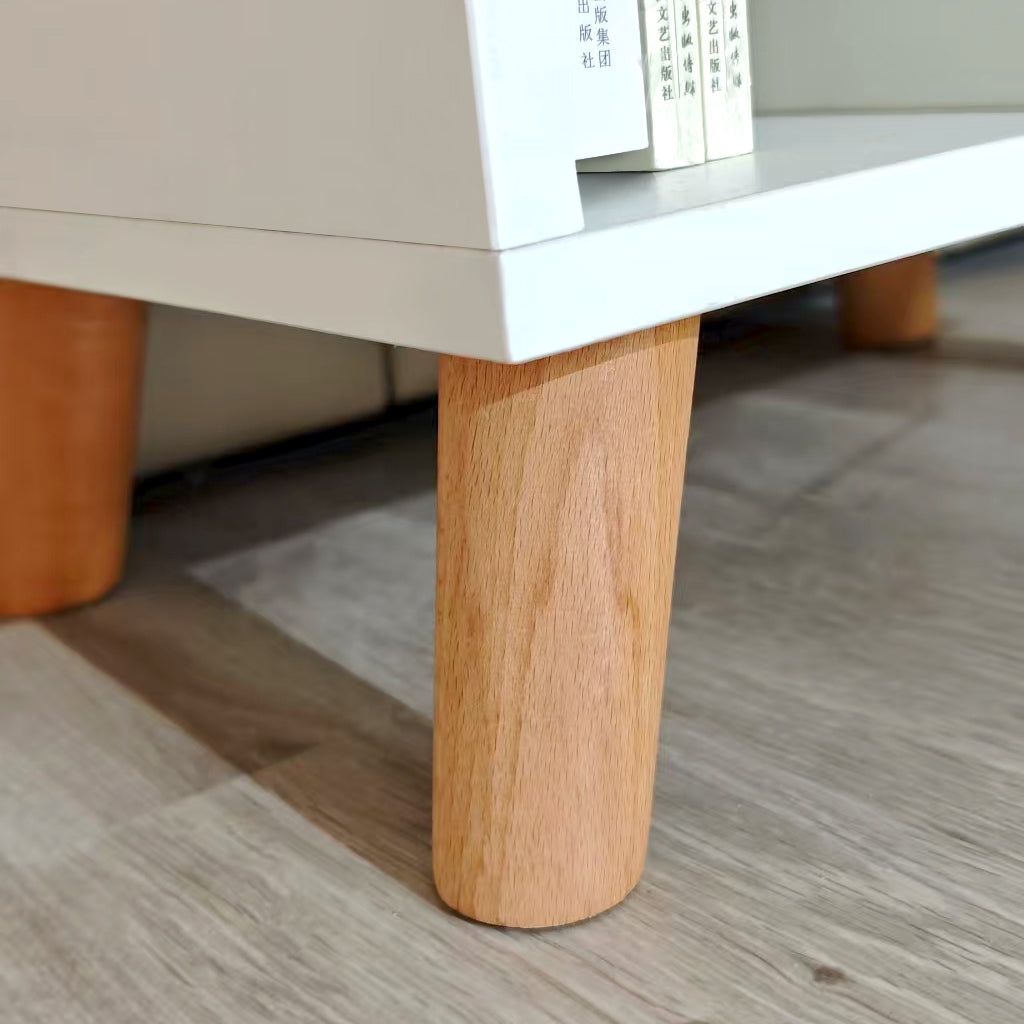 JUKEY Multi-Functional Bedside Table Simple Storage Rack – White 43*30*62cm