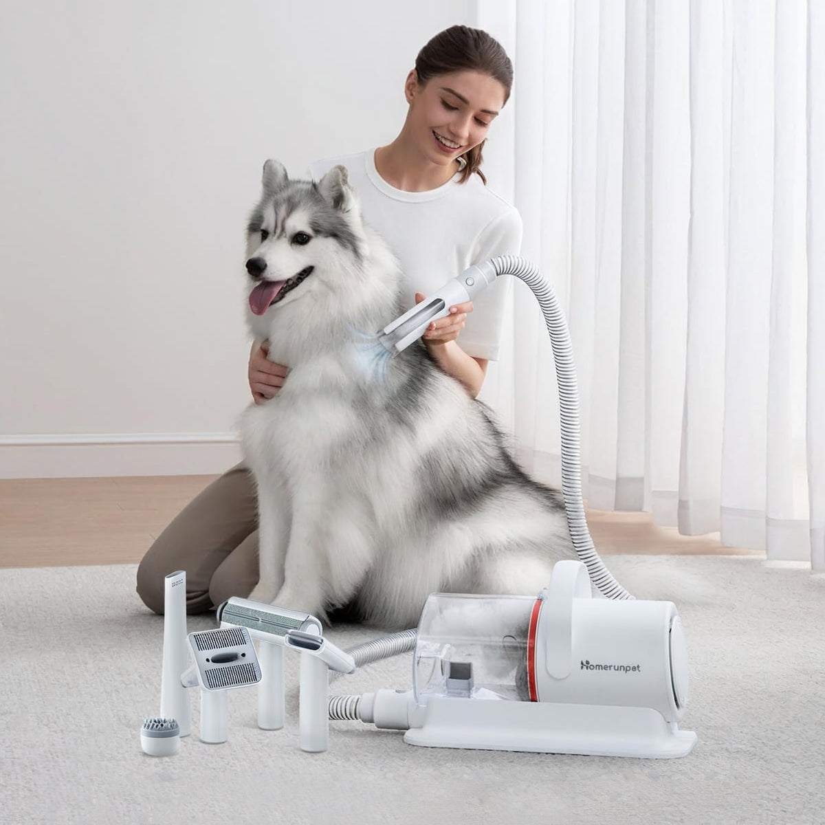 Homerunpet Pet Grooming Kit & Dog Hair Vacuum (HC15)