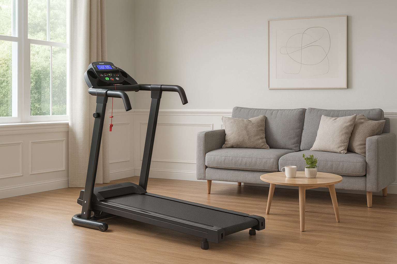 Folding Treadmill for Home Electric 2.5 HP Foldable Running Walking Exercise Machine with APP