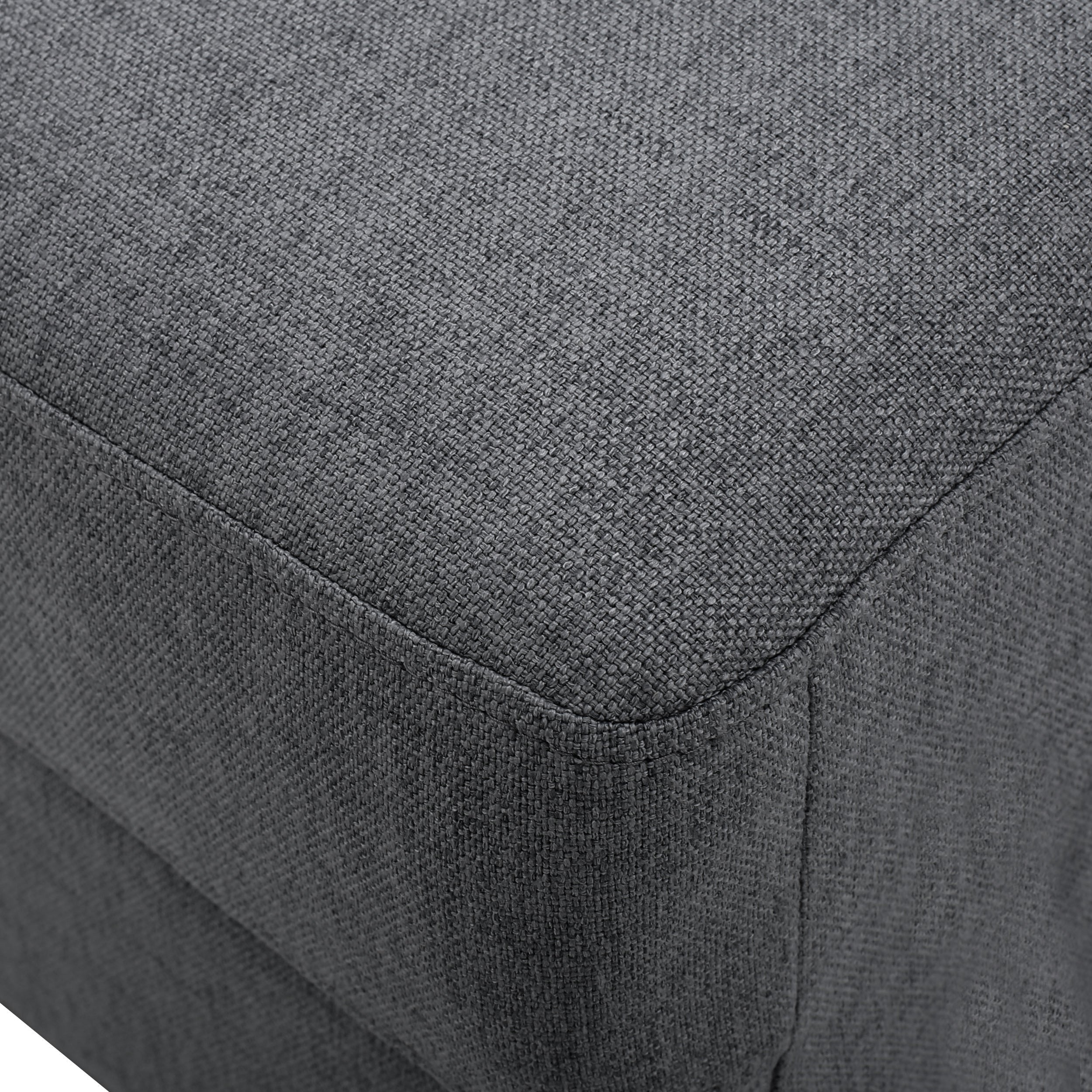 Set of 2 Modern Light Grey/Dark Grey Upholstered Fabric Single Sofas