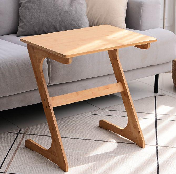 Small Z-Shaped Side Table Coffee Table Bedside Table Bamboo Table