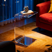 Acrylic Side Table,Bedside Table Nightstand for Bedroom Living Room