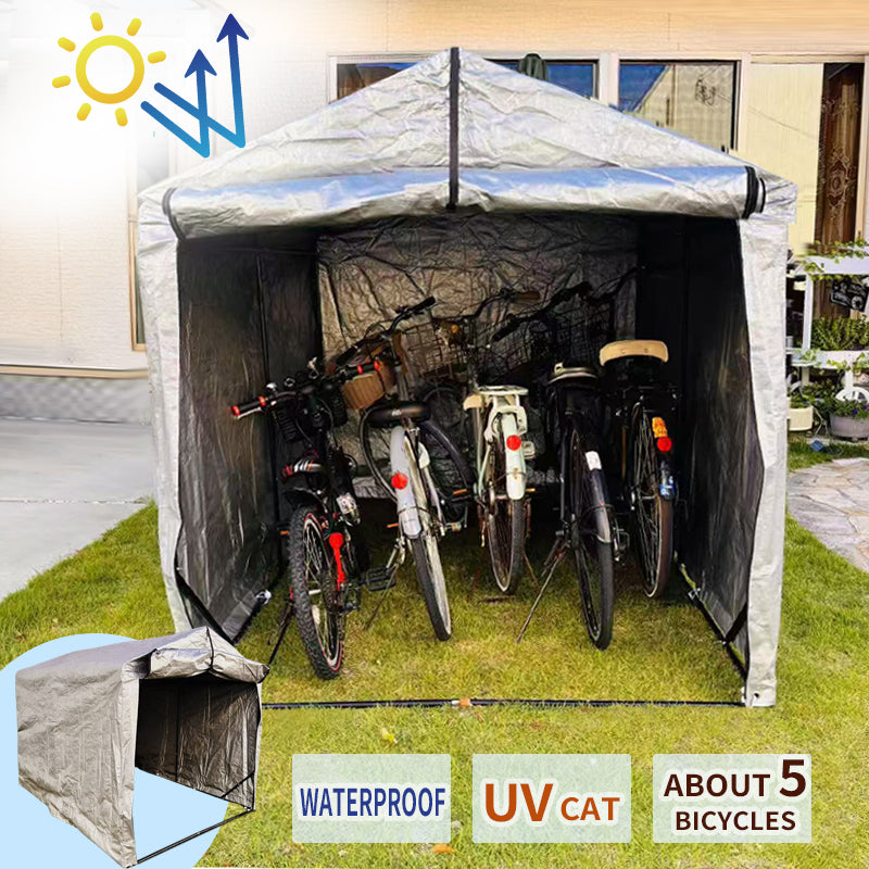 Waterproof Outdoor Bike Storage Tent with UV Protection – Fits About 3- 5 Bicycles.06CHLT-78