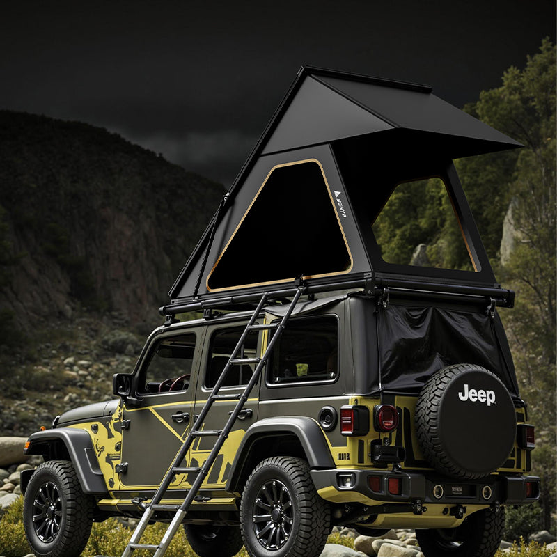 Ultra thin 8CM roof tent hardcore off-road SUV rain shelter camping sleeping lightweight car tent