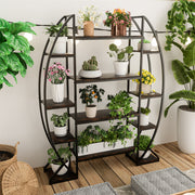 8 Tier Half-Moon Shaped Plant Stand 20 Pots Large Flower Pots Rack Living Room Bookshelf